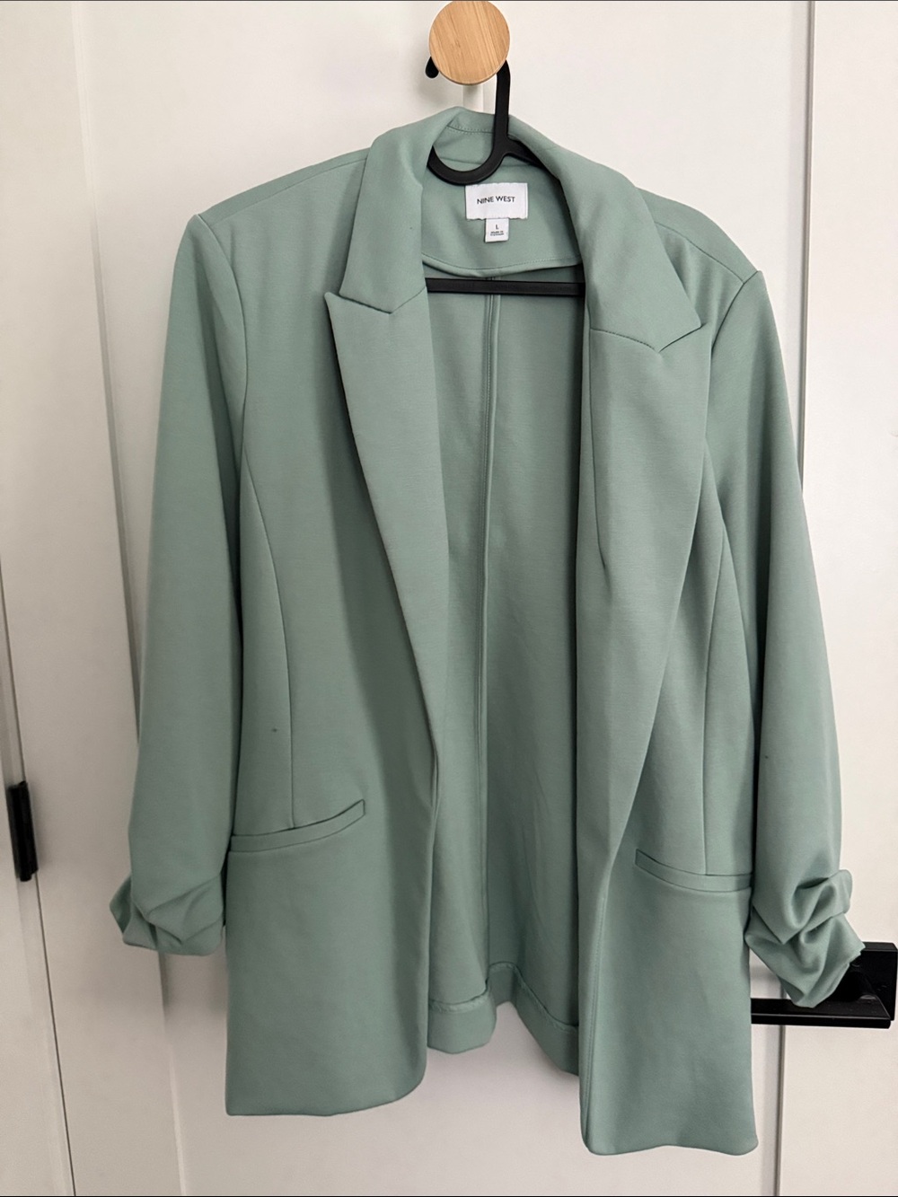Nine West Soft Sage Open Blazer Jacket